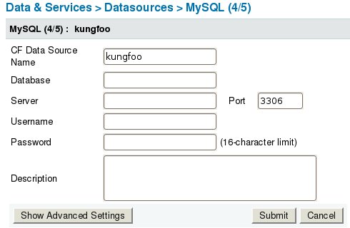 ColdFusion Data Source